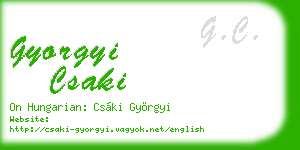 gyorgyi csaki business card